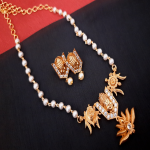 pearl-choker-with-lord-venkateshwara-pendent-and-earrings