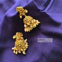 Antique stone Jhumkas-05