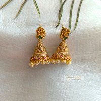 Antique stone Jhumkas-06